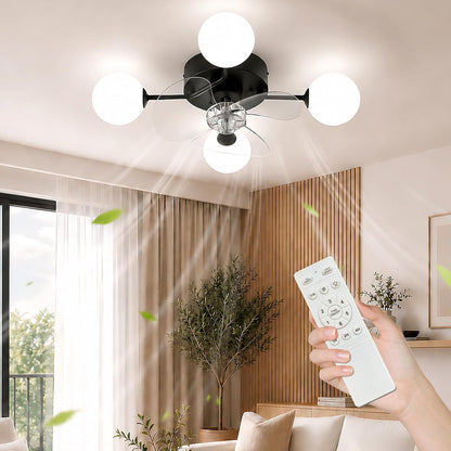 ZMH Deckenleuchte mit Ventilator Leise Deckenventilator Ohne Licht