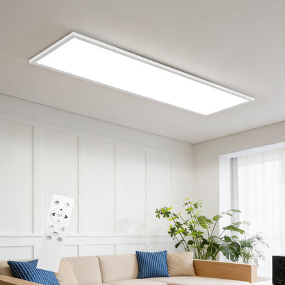 ZMH LED Panel Deckenleuchte Flach 100-120cm,Weiß Rechteckig Deckenlampe