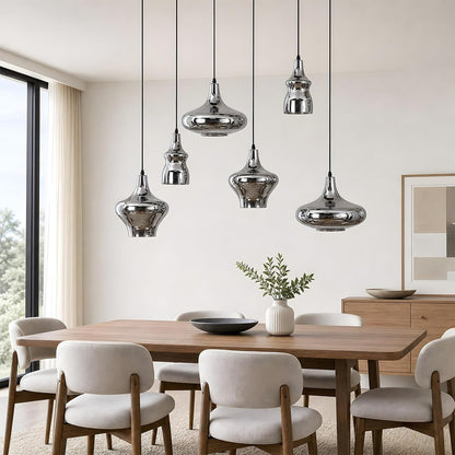 ZMH Hängelampe Esstisch Pendelleuchte Wohnzimmer 6 Flammig E27 Vintage