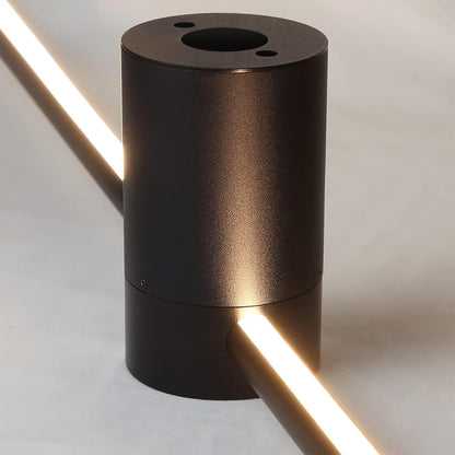 ZMH Wandlampe LED Wandleuchte Innen 100CM Lang Schwarz Modern Flurlampe