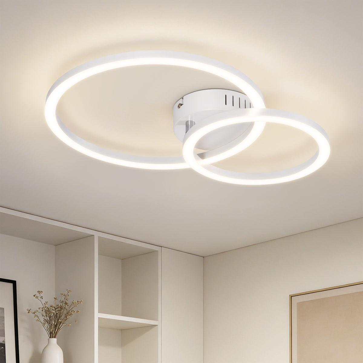 ZMH LED Deckenlampe Wohnzimmer Deckenleuchte 40cm - 23W Küchenlampe | 3000K-4000K Warmweiß