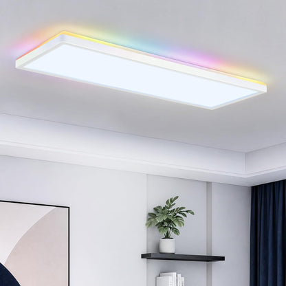 ZMH RGB LED Deckenleuchte Dimmbar Deckenlampe Weiß Modern 3000-6500K