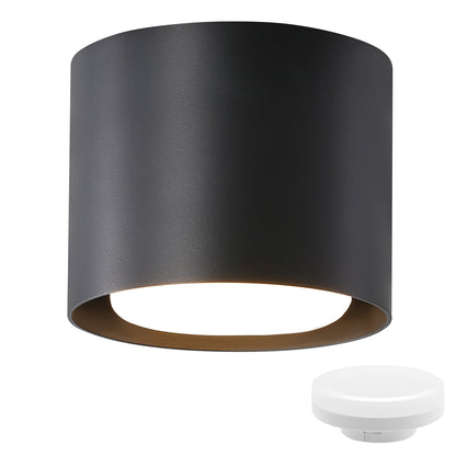 ZMH LED Aufbauspot Schwarz Aufbaustrahler: Deckenspots Rund 5W kleine Deckenleuchte Aufputz GX53 3000K Aufbauleuchte schwenkbar aus Aluminium Deckenstrahler f¨¹r Wohnzimmer Treppenhaus Flur
