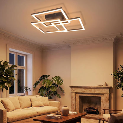 ZMH LED Deckenlampe, 31W Deckenleuchte Wohnzimmer mit Fernbedienung