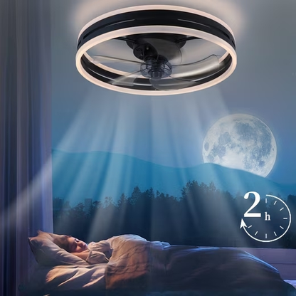 ZMH Deckenventilator mit Licht und Fernbedienung Leise +Timer 50 CM Dimmbar 33W, Wohnzimme Schlafzimmer Kinderzimmer Arbeitszimmer Flur