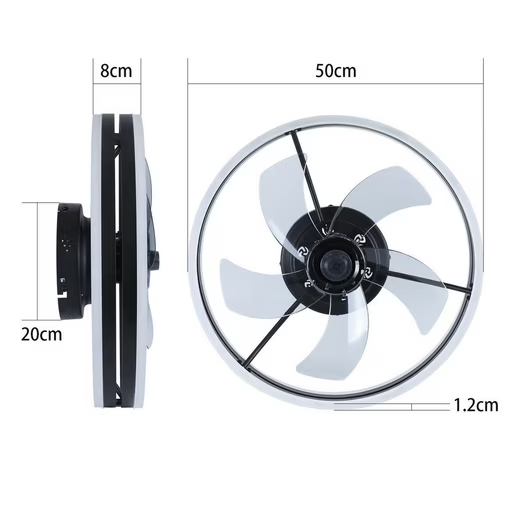 ZMH Deckenventilator mit Licht und Fernbedienung Leise +Timer 50 CM Dimmbar 33W, Wohnzimme Schlafzimmer Kinderzimmer Arbeitszimmer Flur