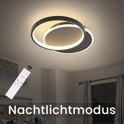 ZMH LED Deckenleuchte Dimmbar Fernbedienung Schwarz Deckenlampe 35W Modern Flach Rund 41CM, LED fest integriert, Warmweiß, Neutralweiß, Kaltweiß, Wohnzimmer Schlafzimmer Küche Schlafzimmer Flur Esszimmer