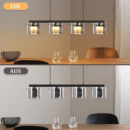 ZMH Pendelleuchte Esstisch Hängelampe Glas