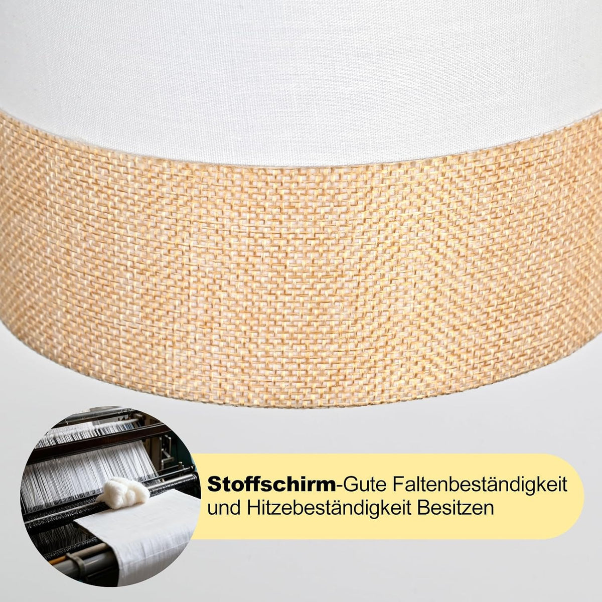 ZMH Tischlampe Wohnzimmer Nachttischlampe Holz 2er Set E14