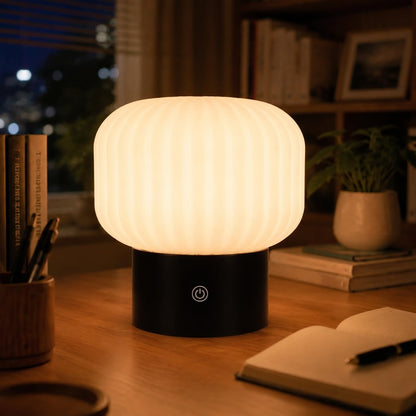 ZMH Tischlampe Kabellos Nachttischlampe Akku LED Aufladbar Tischleuchte Dimmbar
