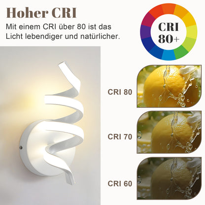 ZMH Wandleuchte Innen LED Wandlampe: Treppenhaus Wohnzimmer Schlafzimmer Flur Modern Design Wand Lampe 7W Wei? Wandleuchten Badezimmer Warmwei? 3000K