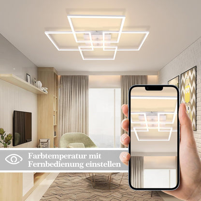 ZMH Deckenlampe Wohnzimmer LED Deckenleuchte - 48W Modern