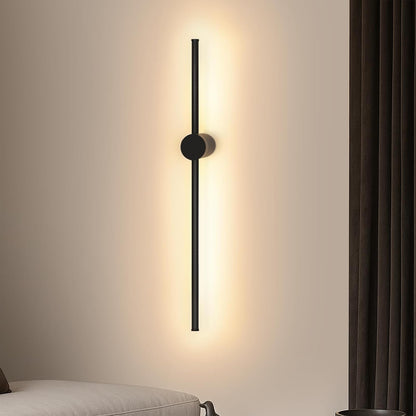 ZMH Wandlampe LED Wandleuchte Innen 100CM Lang Schwarz Modern Flurlampe