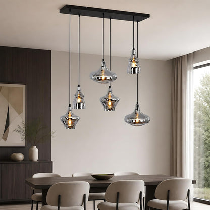 ZMH Hängelampe Esstisch Pendelleuchte Wohnzimmer 6 Flammig E27 Vintage