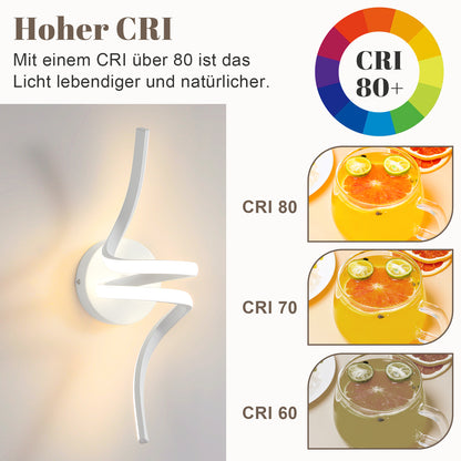 ZMH Wandlampe Innen LED Wandleuchte Modern: Wand Lampe f¨¹r Treppenhaus Flur Wohnzimmer Schlafzimmer Balkon Wei? Design Aluminium Wandbeleuchtung - 7W Warmwei? 3000K