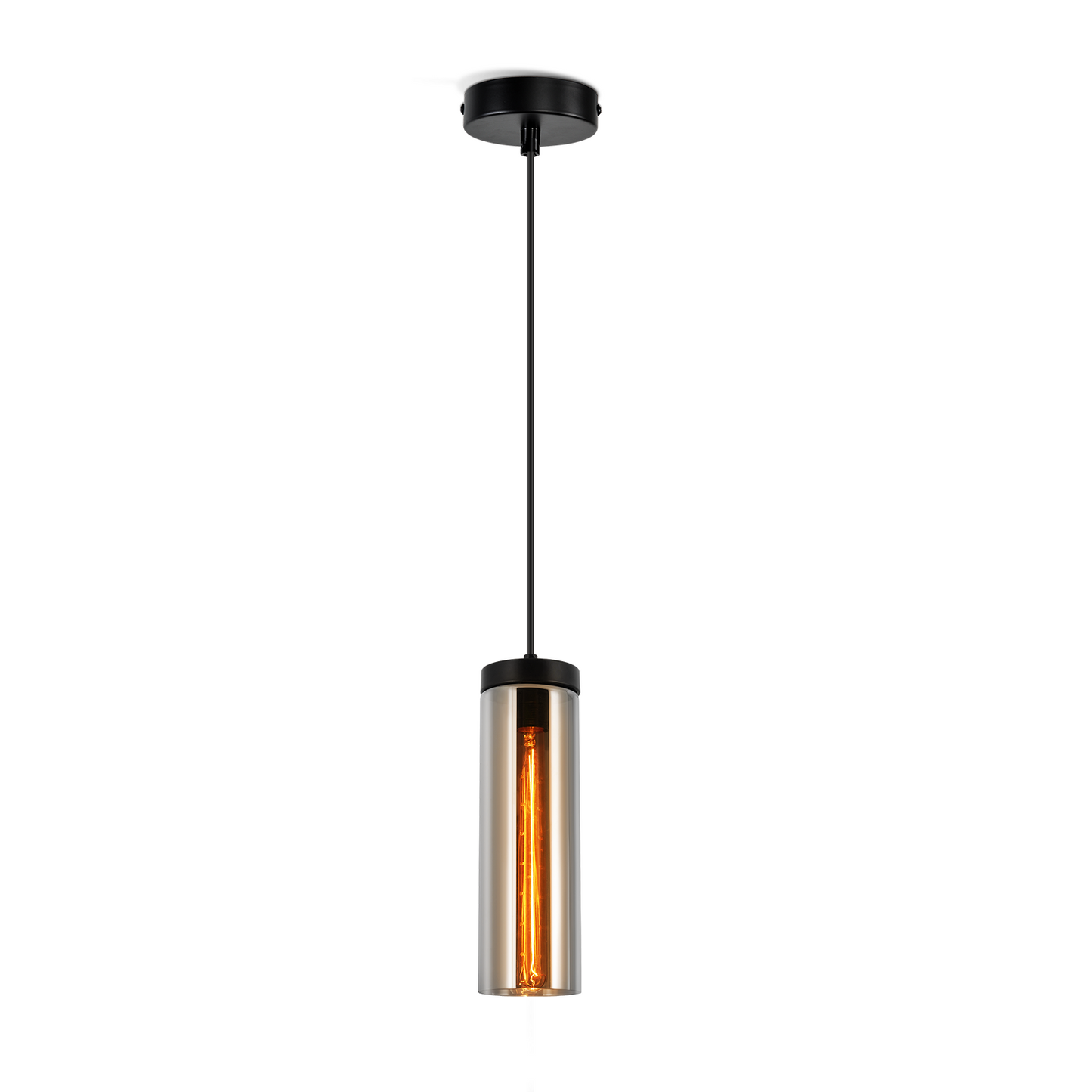 H?ngeleuchte Wohnzimmer H?ngelampe Vintage - 1 Flammig Pendelleuchte H?henverstellbar Esstischlampe H?ngend E27 Schwarz Glas Pendellampe f¨¹r Esstisch Schlafzimmer k¨¹che (ohne Leuchtmittel)
