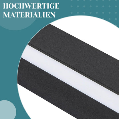 ZMH Wandlampe led Wandleuchte innen - Modern 100CM 34W Flur Up Down Warmweiß Flurlampe Wohnzimmerlampe Schwarze Bettlampe Wandbeleuchtung für Treppenhaus Wohnzimmer Kinderzimmer Schlafzimmer