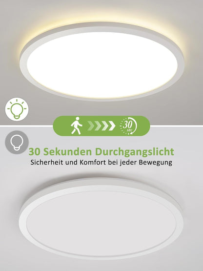ZMH LED-Deckenlampe mit Bewegungsmelder 18W 1927 Lumen 4000K Ø30cm