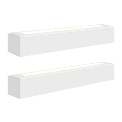 ZMH Wandleuchte Innen Wandlampe Flur - Up and Down Wandleuchten Modern Design G9 Flurlampe Wei? Gipsleuchte Wand Treppenhaus Lampe f¨¹r Wohnzimmer K¨¹che 52CM - Ohne Leuchtmittel
