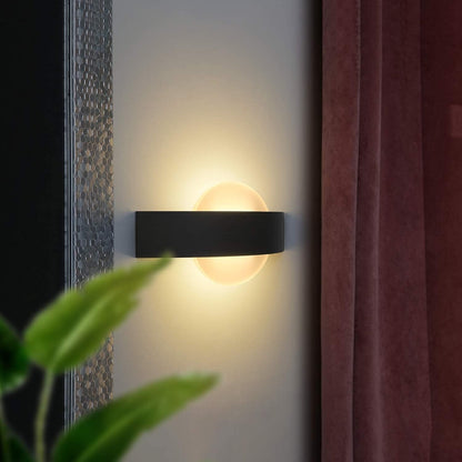 ZMH Wandleuchte LED Wandlampe mit Schalter Innen Schwarz 6W Flurlempe