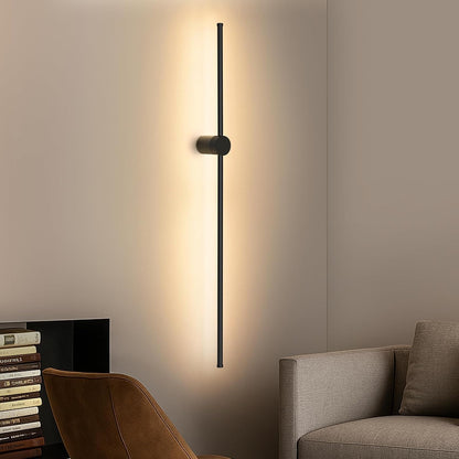 ZMH Wandlampe LED Wandleuchte Innen 100CM Lang Schwarz Modern Flurlampe