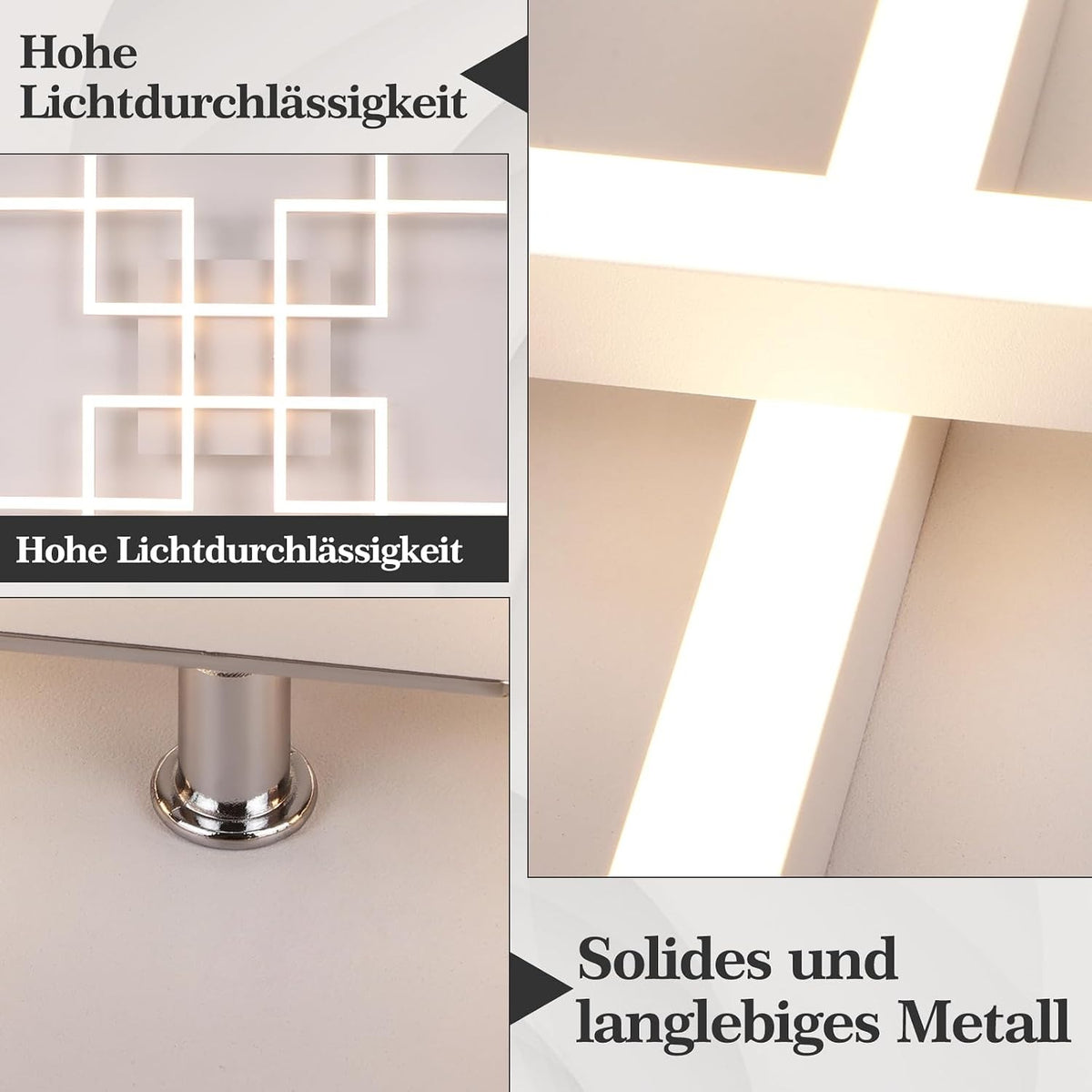 ZMH Deckenlampe Wohnzimmer LED Deckenleuchte - 48W Modern
