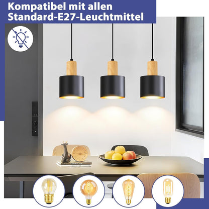 ZMH Pendelleuchte Esstisch E27 Hängelampe Vintage Küchenlampe