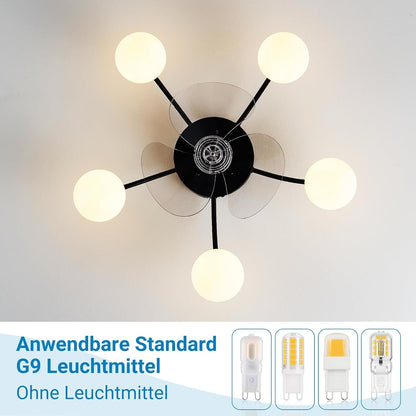 ZMH Deckenleuchte mit Ventilator Leise Deckenventilator Ohne Licht