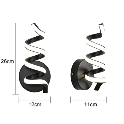 ZMH Wandleuchte Innen LED Schwarz Wandlampe: Treppenhaus Flur Wohnzimmer Schlafzimmer Badezimmer Modern Design Wand Lampe 7W Wandleuchten Warmwei? 3000K
