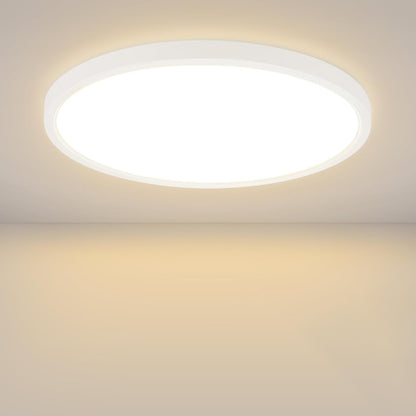 ZMH Deckenlampe LED Deckenleuchte Schlafzimmer - 15W Badlampe Warmweiß Flach Ø22cm Badezimmer Deckenbeleuchtung Badezimmerlampe IP44 Wasserdicht Schlafzimmerlampe Rund Küchenlampe Weiß für Bad Flur