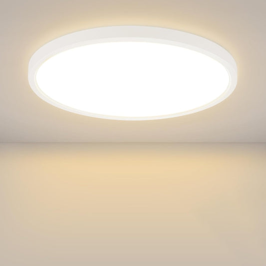 ZMH Deckenlampe LED Deckenleuchte Schlafzimmer - 15W Badlampe Warmwei? Flach ?22cm Badezimmer Deckenbeleuchtung Badezimmerlampe IP44 Wasserdicht Schlafzimmerlampe Rund K¨¹chenlampe Wei? f¨¹r Bad Flur