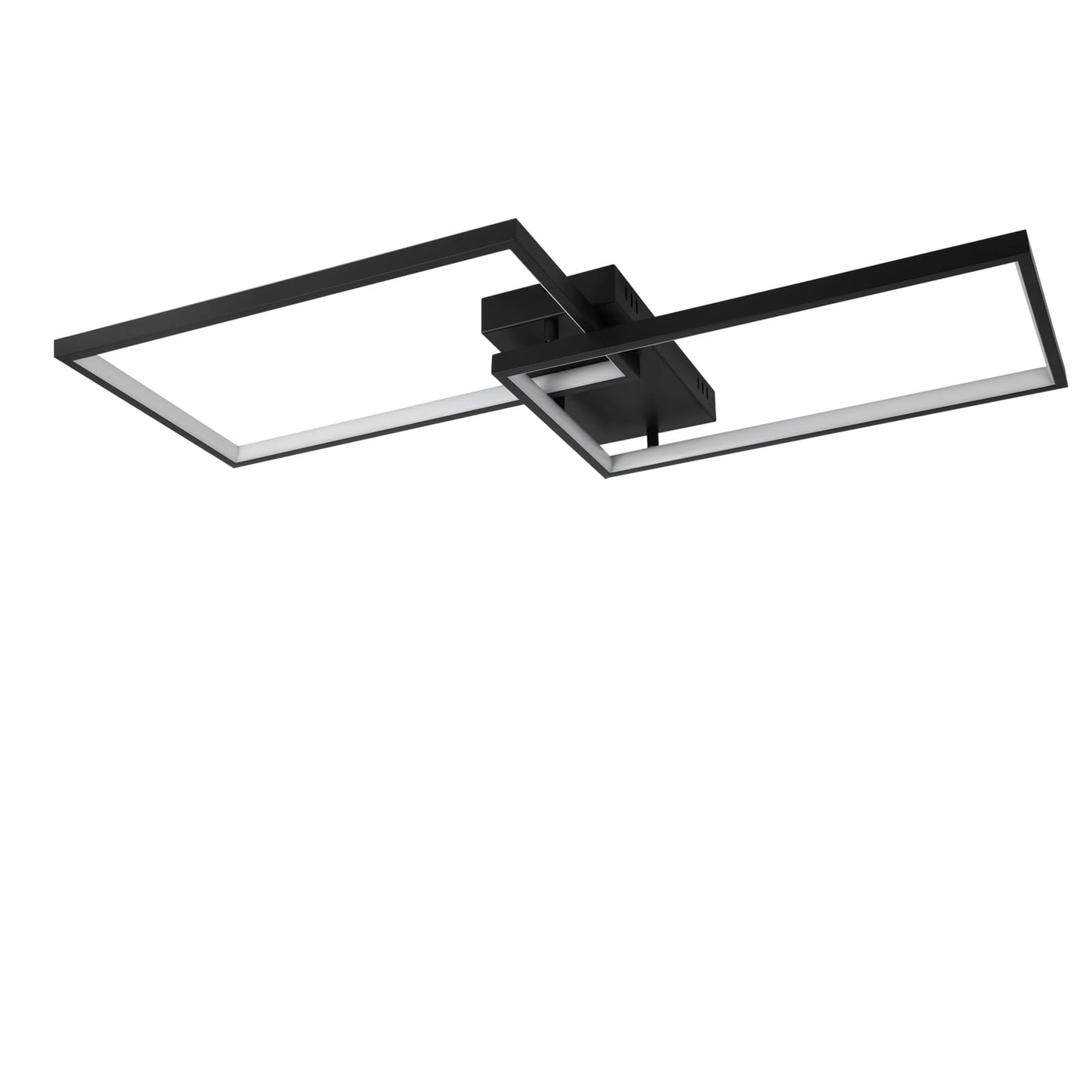 ZMH LED Deckenleuchte Wohnzimmer Deckenlampe Schwarz - Modern 72W 80CM Wohnzimmerlampe Dimmbar mit Fernbedienung Schlafzimmerlampe Rechteck Metall-Design für Schlafzimmer Kinderzimmer küchen