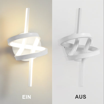 ZMH Wandlampe Led Wandleuchte Innen: Wand Lampe für Treppenhaus Flur Wohnzimmer Schlafzimmer Badezimmer 7W Modern Design Weiß Wandleuchten Warmweiß 3000K