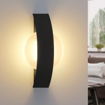 ZMH Wandleuchte LED Wandlampe mit Schalter Innen Schwarz 6W Flurlempe