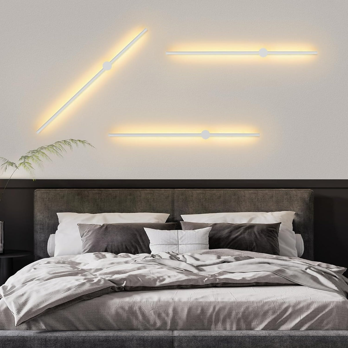 ZMH Wandleuchte Innen Wandlampe LED 60CM Weiß Flurlampe Modern Design