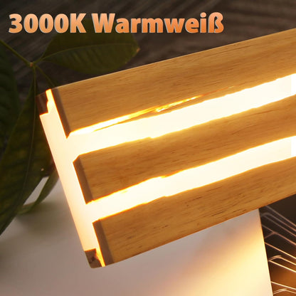 ZMH LED Wandleuchte innen Holz 80CM Wandlampe Wohnzimmer 13W Modern Design