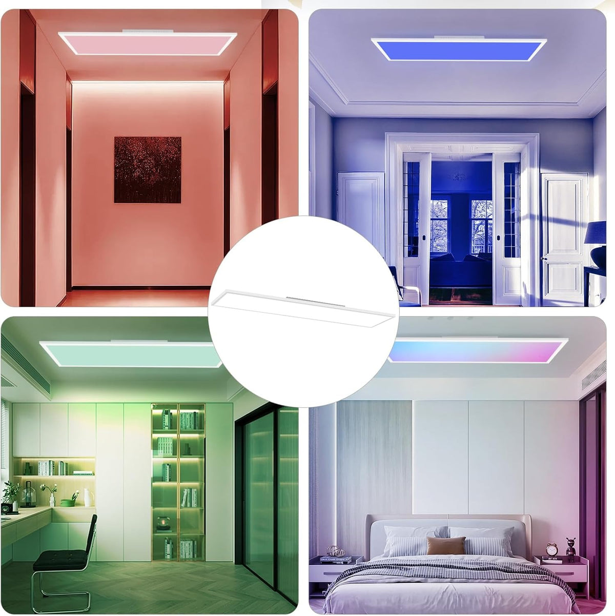ZMH LED Panel 100x25 RGB Dimmbar Deckenpanel Dimmbar Lang
