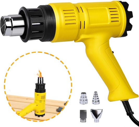 ZMH Hei?luftf?n 2000W Hei?luftpistole Regelbar - Heissluftf?hn Kit 60¡æ- 600¡æ Heissluftpistole Stufenlos Temperaturregler Hei?luftgebl?se heat gun zum L?ten,Kerzen,Basteln,Schrumpfschlauch