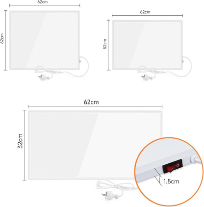 ZMH Infrarotheizung Energiesparend Infrarot Wandheizung - 170W/290W/350W Heizung Elektrisch Wandmontage Elektroheizung Wand Badezimmer mit Überhitzungsschutz Heizkörper Infrarotheizkörper Infrared Heater