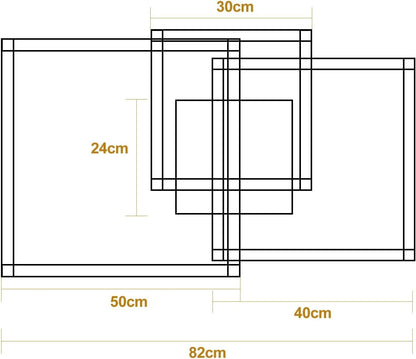 ZMH LED Deckenlampe Dimmbar Wohnzimmer Deckenleuchte - Schwarz Groß Wohnzimmerlampe Modern Design Schlafzimmerlampe mit Fernbedienung aus Metall Deckenbeleuchtung für Esszimmer Küche Schlafzimmer