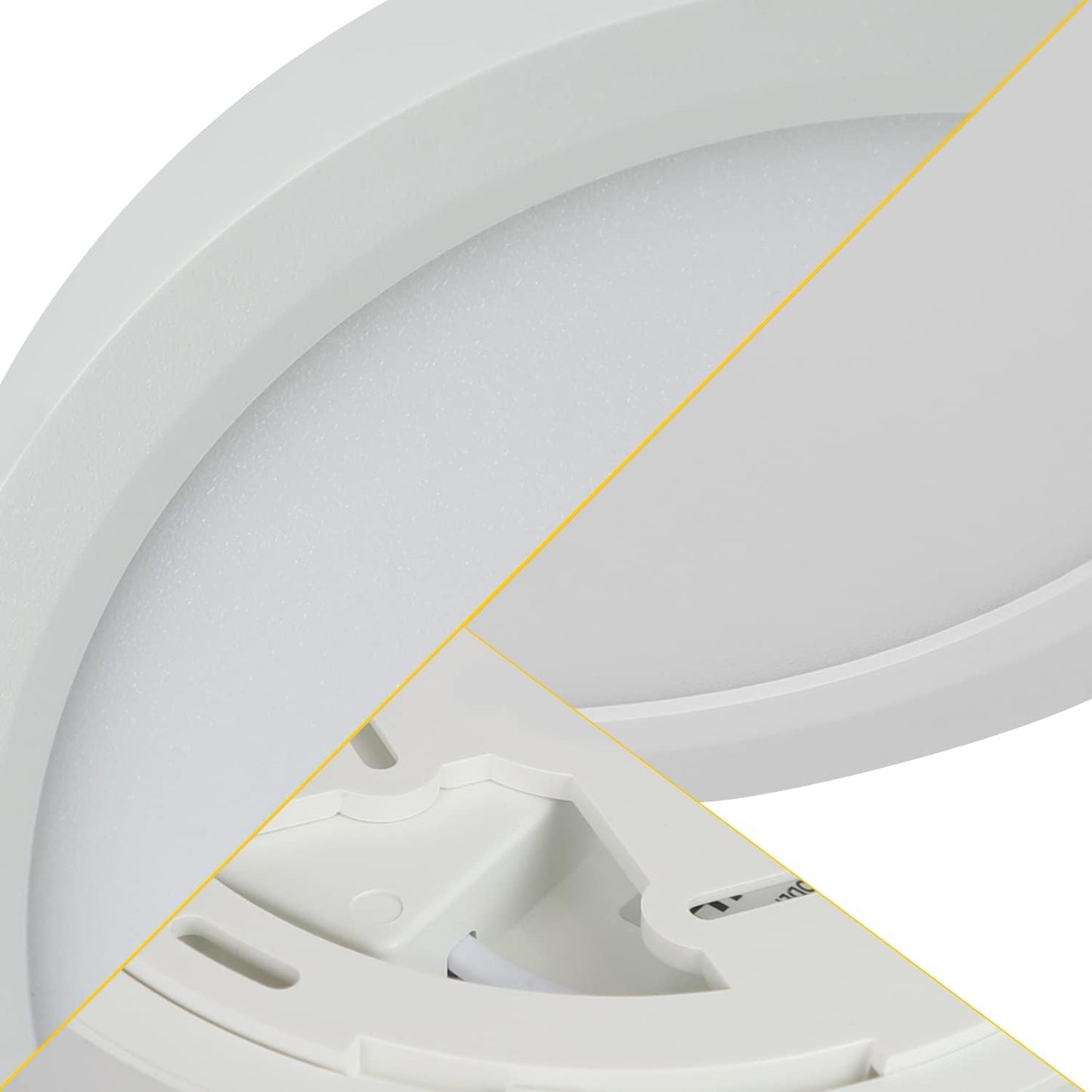 ZMH Deckenlampe LED Deckenleuchte Schlafzimmer - 15W Badlampe Warmweiß Flach Ø22cm Badezimmer Deckenbeleuchtung Badezimmerlampe IP44 Wasserdicht Schlafzimmerlampe Rund Küchenlampe Weiß für Bad Flur