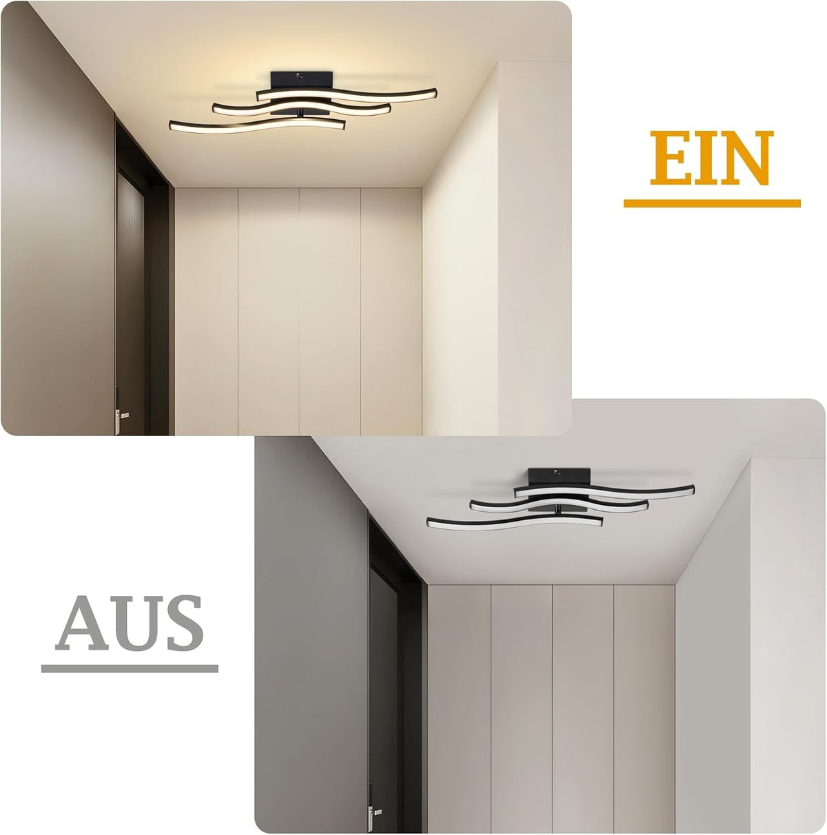 ZMH  LED Deckenlampe Schlafzimmer Deckenleuchte: Modern