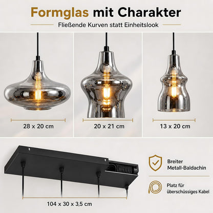ZMH Hängelampe Esstisch Pendelleuchte Wohnzimmer 6 Flammig E27 Vintage