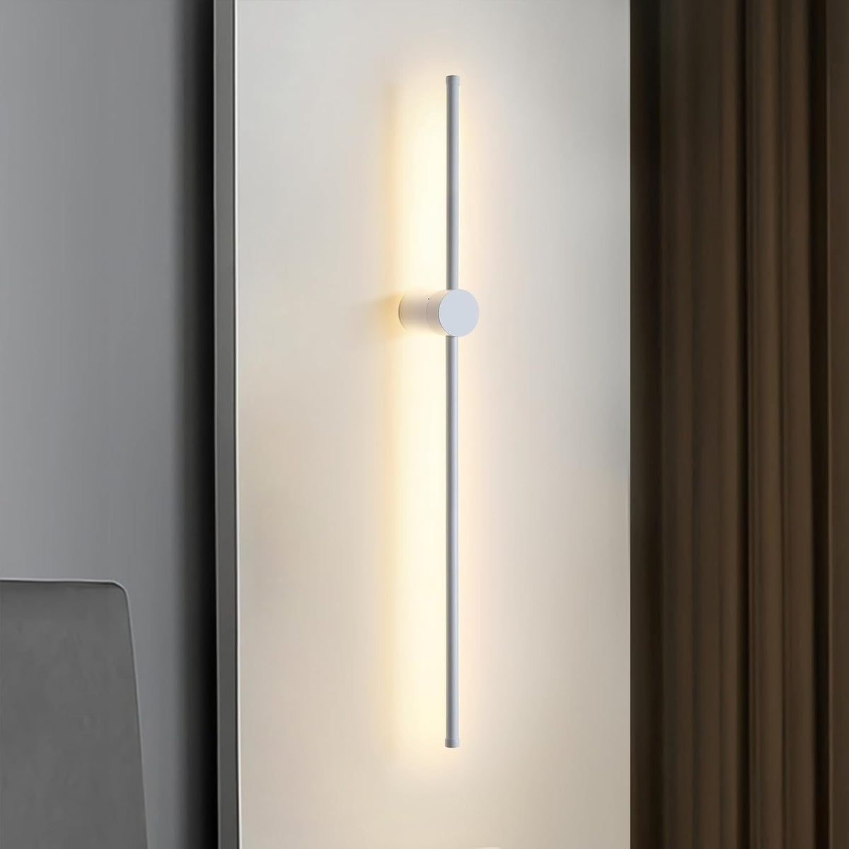 ZMH Wandleuchte Innen Wandlampe LED 60CM Weiß Flurlampe Modern Design