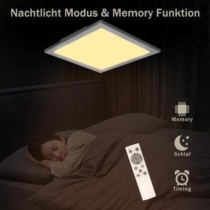 ZMH LED Deckenleuchte RGB Farbwechsel - Deckenlmape Dimmbar 24W Wei? mit Fernbedienung Eckig Deckenbeleuchtung Hintergrundbeleuchtung ?45CM f¨¹r Wohnzimmer Schlafzimmer K¨¹che Kinderzimmer