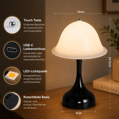 Tischlampe Kabello Nachttischlampe LED - Akku Tischleuchte USB Aufladbar