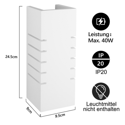 ZMH Wandleuchte Innen Wandlampe Up Down - Modern Design Flur Wandlampen E14 Treppenhaus Beleuchtung Wei? Gipsleuchte Wandbeleuchtung f¨¹r Schlafzimmer Kinderzimmer - Ohne Leuchtmittel
