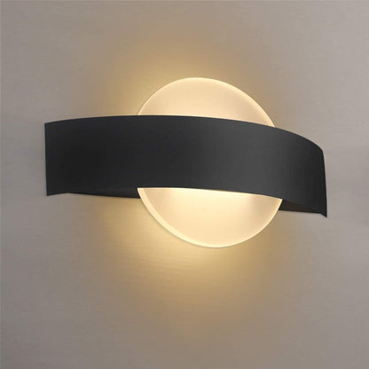 ZMH Wandleuchte LED Wandlampe mit Schalter Innen Schwarz 6W Flurlempe