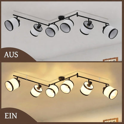 ZMH Deckenstrahler 6-1 Flammig Deckenlampe Deckenleuchte E14 Retro