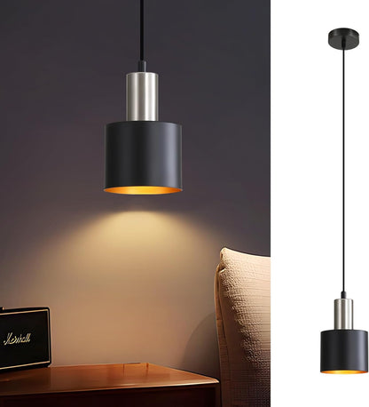 H?ngelampe Esstisch Pendelleuchte E27 Schwarz - H?ngeleuchte Retro Schlafzimmerlampe Nachttisch H?henverstellbar K¨¹chenlampe H?ngend Esszimmerlampe Vintage Industrial Ohne Leuchtmittel